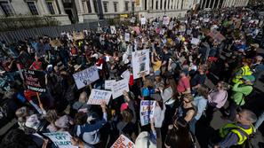 protest proti Trumpu v Londonu