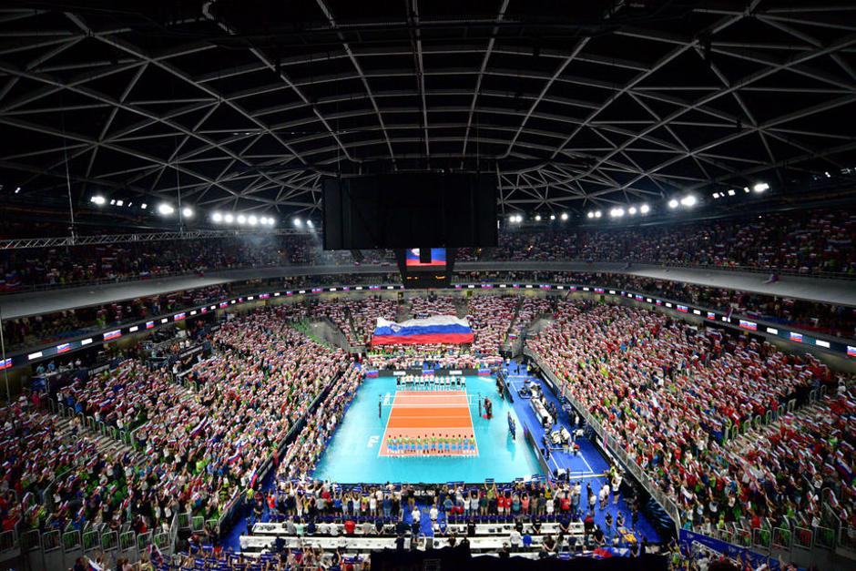 Slovenski odbojkarji v Stožicah | Avtor: Epa