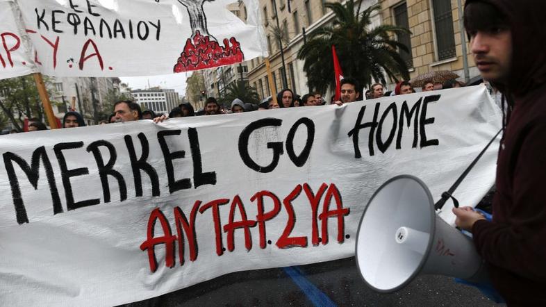 Angela Merkel v Atenah