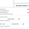 Nastavitev privzetega e-poštnega naslova na Facebooku