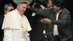 Papež in evo morales