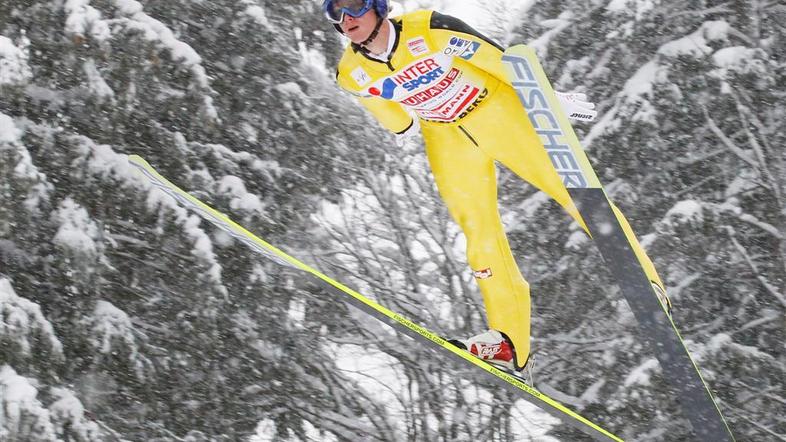 Petkovo tekmo z eno samo serijo je dobil Thomas Morgenstern. (Foto: Reuters)