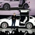 Elon Musk in tesla model X