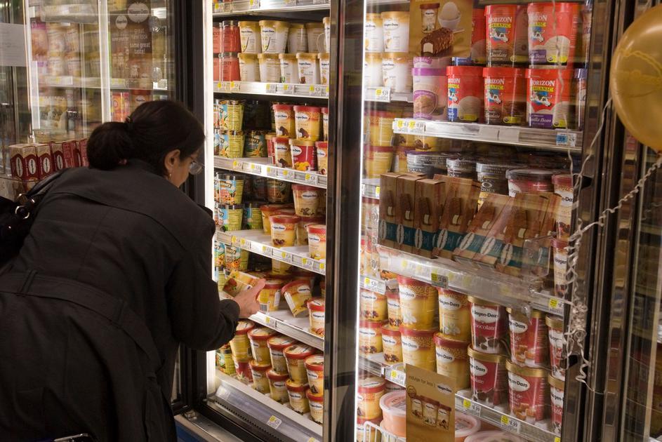 Sladoled trgovinska polica zamrzovalna skrinja