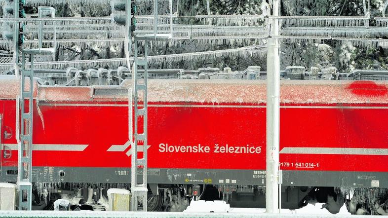 Sneg in led na vlaku