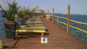 V lokalu Alaya je v celoti zagorelo 50 kvadratnih metrov slamnatega nadstreška. 