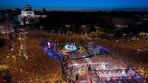 Sprejem španskih nogometašev v Madridu