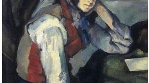 Slika Paul Cezanne Deček v rdečem brezrokavniku