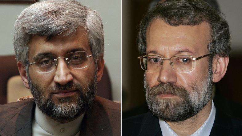 Novi jedrski pogajalec Saed Džalili (levo) ter Ali Laridžani, ki je včeraj nepri