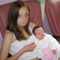 Tressa ob rojstvu hčerke. (Foto: Daily Mail)