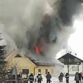Požar mizarske delavnice v kraju Prvenci