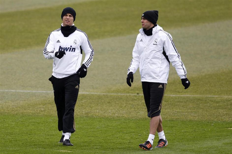 Ronaldo Kaka Real Madrid Valdebebas trening pred El Clasicom