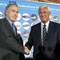 Predsednik italijanske nogometne zveze Giancarlo Abate in Marcello Lippi sta si 
