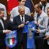 Mario Draghi Gabriele Gravina Giorgio Chiellini Roberto Mancini Rim Italija Euro 2020 sprejem navijači