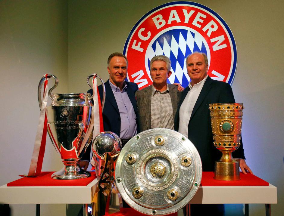 Heynckes Bayern München novinarska konferenca Hoeness Rummenigge