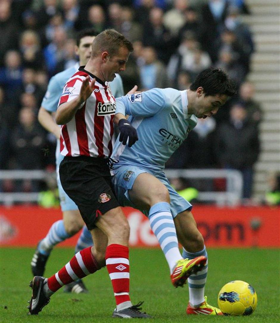 Cattermole Nasri Sunderland Manchester City Premier League Anglija angleška liga | Avtor: EPA