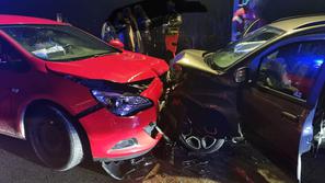 Prometna nesreča, Bled, trčenje