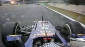 Vettel Red Bull Toro Rosso rumena zastava prehitevanje VN Brazilije Interlagos