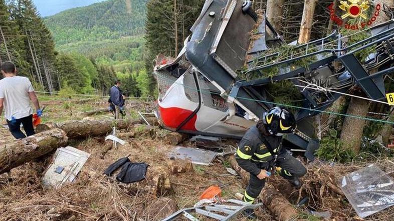 Nesreča žičnice v Italiji