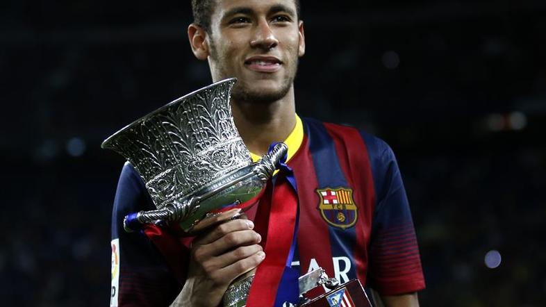 Neymar naslov prvaka pokal trofeja zmaga Barcelona Atletico Madrid superpokal