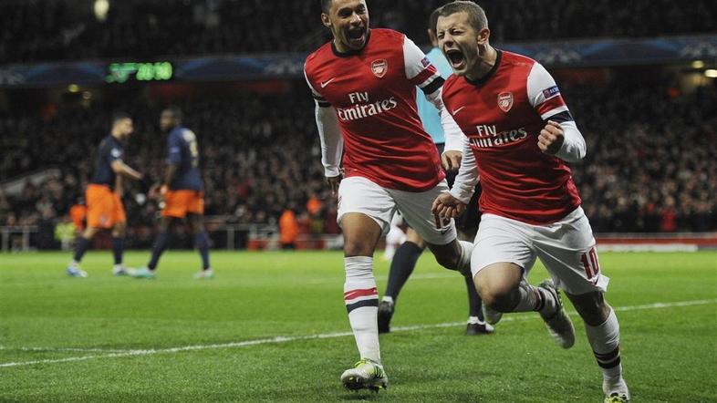 Wilshere Oxlade Chamberlain Arsenal Montpellier Liga prvakov