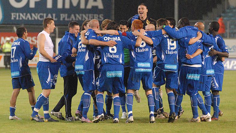 Marko Šuler in soigralci iz Genta so se veselili visoke zmage 6:2. (Foto: kaagen