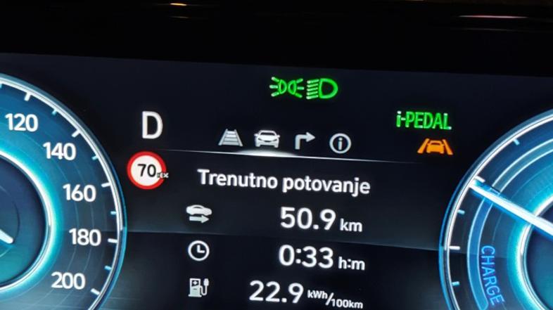 Poraba hyundai inster, zima, avtocesta