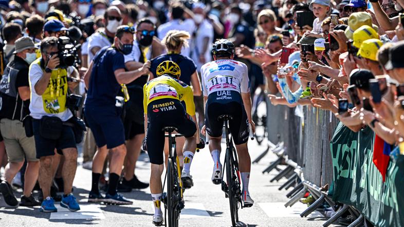 Tadej Pogačar in Jonas Vingegaard