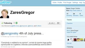 Gregor Golobič na Twitterju.