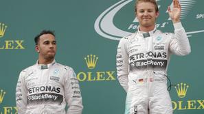 Lewis Hamilton in Nico Rosberg