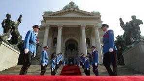 Pred prisego novega parlamenta v Beogradu