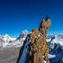 Marko Prezelj in Luka Lindič na vrhu gore Lažan (5750 m) med prvo aklimatizacijo