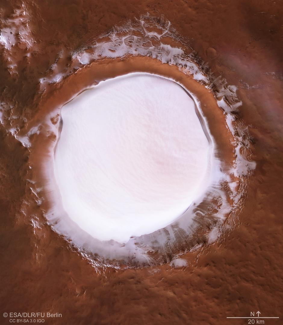 Krater Korolev Mars | Avtor: ESA