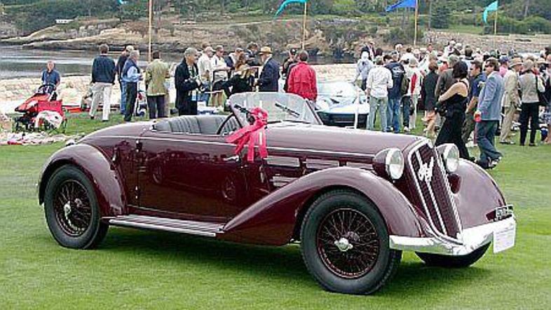 Ducejeva alfa romeo je še vedno v izvrstnem stanju.