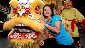 Sredin prosti dan je Li Na izkoristila za obisk kitajske četrti v Melbournu. (Fo