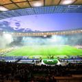 bakle dim navijači olimpijski stadion nebo Borussia Dortmund Bayern München DFB 