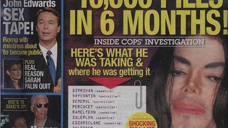 Jackson je bil zasvojen z zdravili, s katerimi je "zdravil" resnične in namišlje