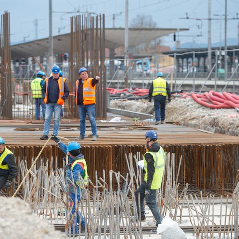 Gradbišče na železniški postaji Ljubljana