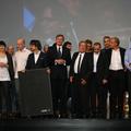 Zmagovalci Zlatega bobna v družbi predsednika države Danila Türka