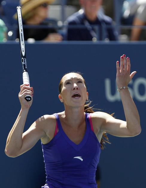 Nemočna in obupana je bila to soboto v New Yorku Jelena Janković. (Foto: Reuters