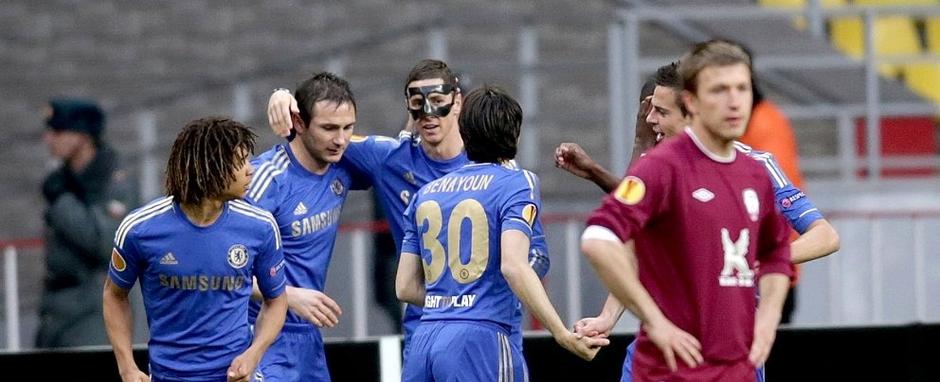 Torres Lampard Benayoun Azpilicueta Rubin Chelsea Evropska liga četrfinale | Avtor: EPA