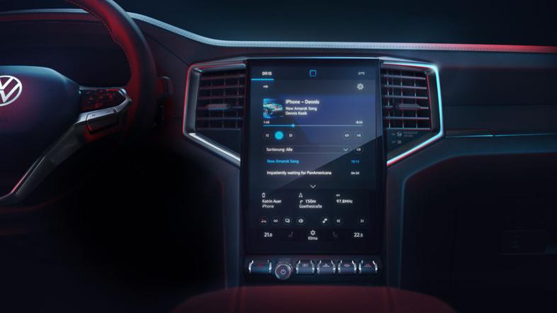 Zaslon v novem volkswagen amaroku