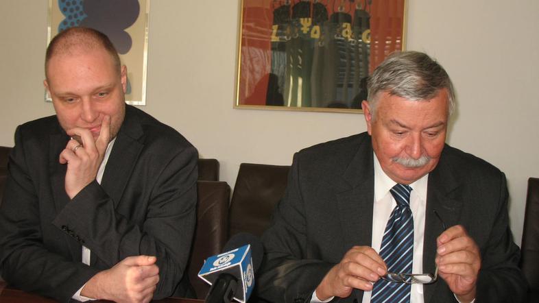 Mitja Čander in Srečko Meh sta bila po delovnem sestanku zadovoljna. “Zdaj lahko