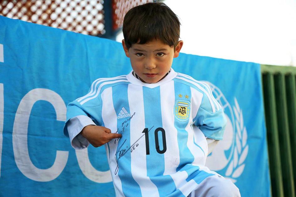 murtaza ahmadi lionel messi unicef