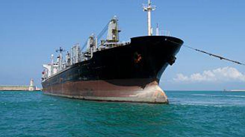 Večja ladja, ki pluje pod kitajsko zastavo, je v četrtek zjutraj nasedla v bliži