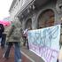 Protest proti finančnemu kapitalizmu pred Banko Slovenije..