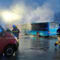 Zagorel avtobus, Primskovo, Kranj, požar, gasilci