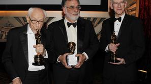 Igralec Eli Wallach, režiser Francis Ford Coppola in Kevin Brownlow.