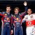 Prvi trije na kvalifikacijah v Sepangu: tretji Webber, prvi Vettel in drugi Hami