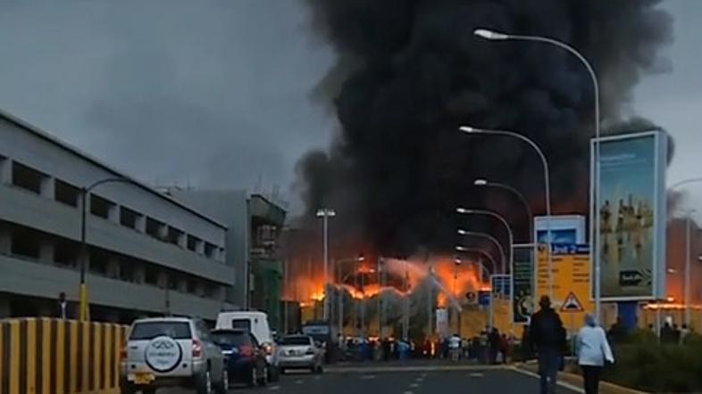Požar na letališču v Keniji